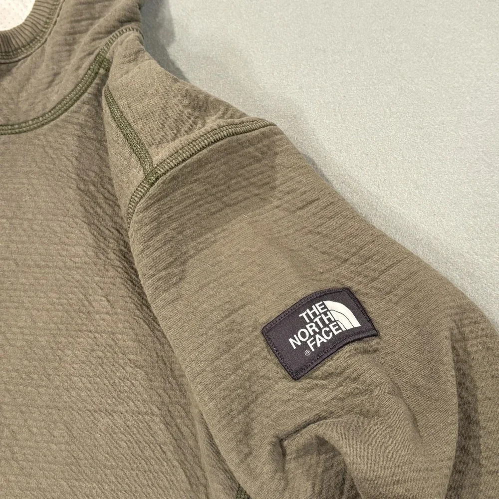 Vintage The North Face Hoodie Mens Medium Green Pullover Knit Hooded Camo